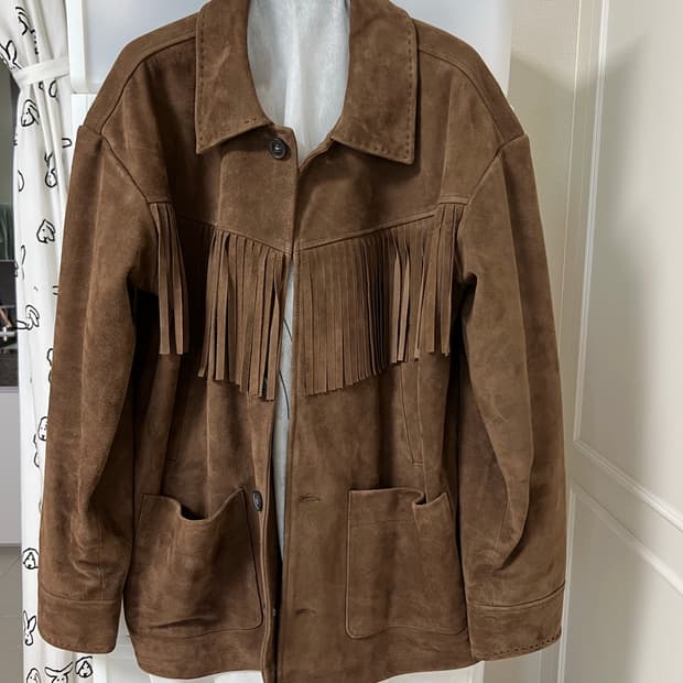 인스턴펑크 프린지 스웨이드자켓