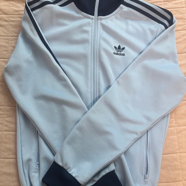 아디다스 베켄바우어 져지 트랙탑 하늘색