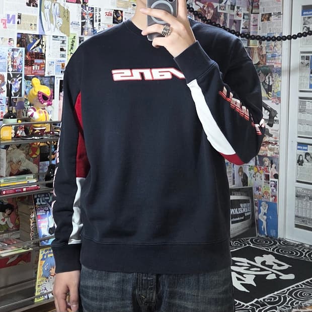 반스 올드스쿨 네이비 배색 맨투맨