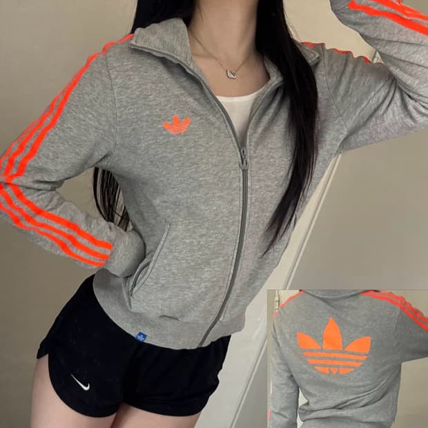 아디다스 불꽃파이어버드 트랙탑 져지 회주 등판포인트 🩶🧡