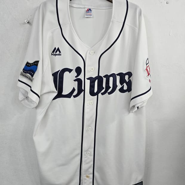 마제스틱 세이부 라이온즈 야구 유니폼 화이트
