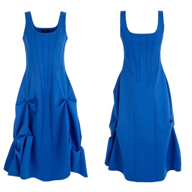 KIMZISU Pintuck Jersey Dress _ Blue