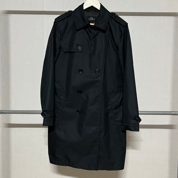 코치(COACH) 블랙 트렌치 코트 S