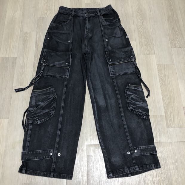 (29) 디앤에스알 DNSR 투페이스 멀티 카고 팬츠 블랙