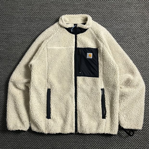 칼하트 WIP 패치 로고 쉐르파 플리스 자켓o 4634