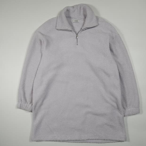 COS 코스 반집업 롱 후리스