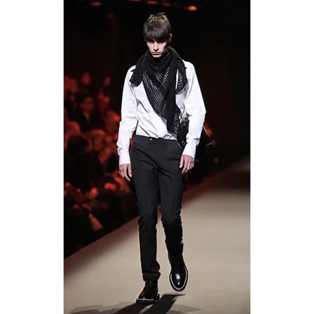 디올 옴므 09AW 런웨이 레더 앵클 와이어 부츠