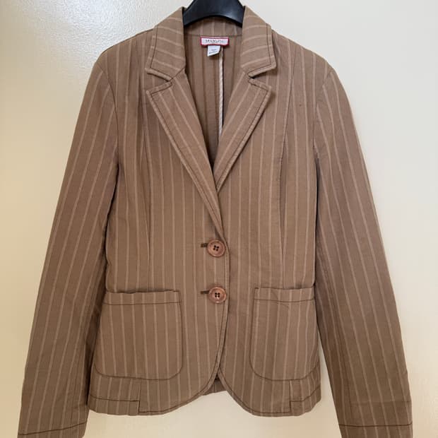 막스앤코 브라운 스트라이프 자켓(정품)