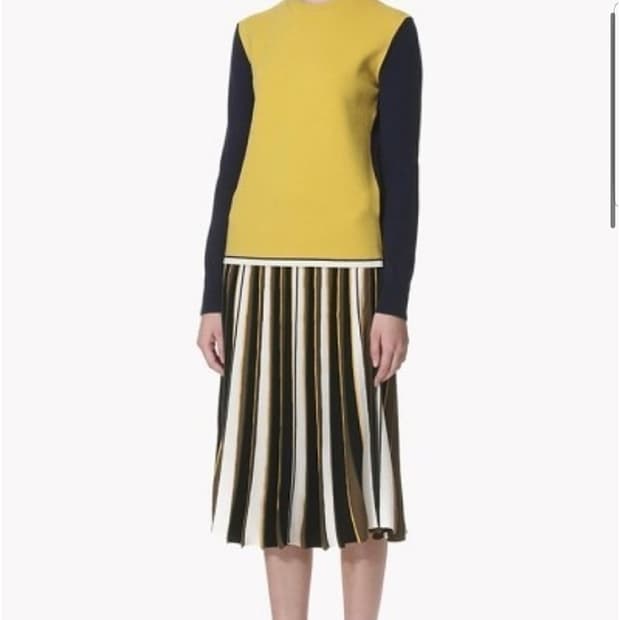 타임 니트 플리츠 스커트