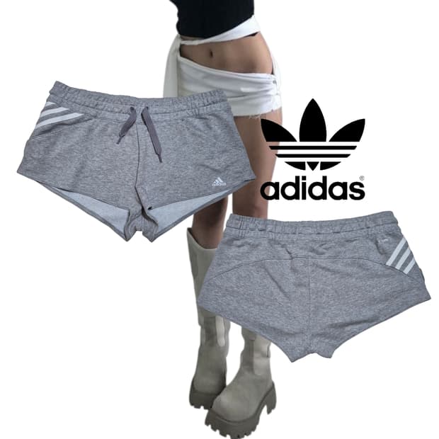 ADIDAS gray track short-pants