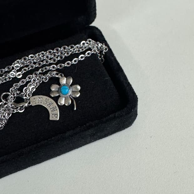 [새상품] 인세인개러지 터키석 실버 목걸이