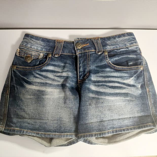 Vintage 코코루루 CO&LU 갸루 워싱 데님 쇼츠