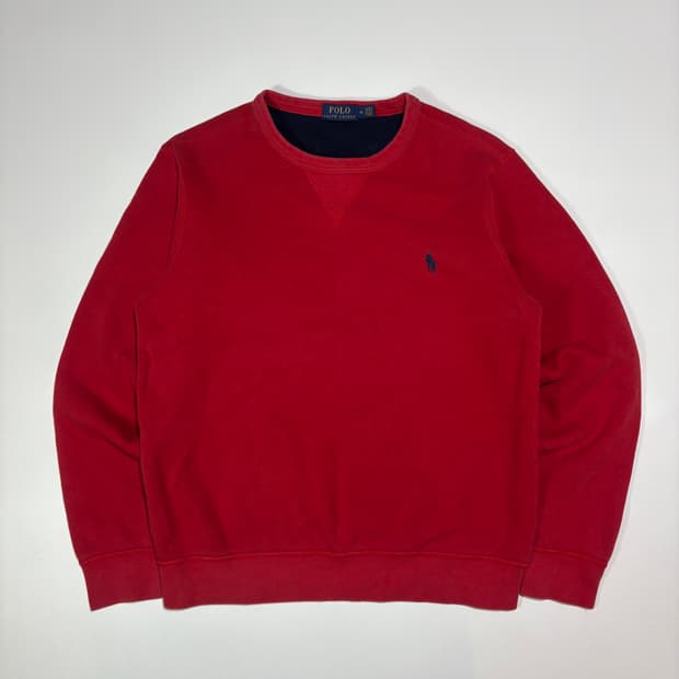 폴로 랄프로렌 레드 맨투맨 