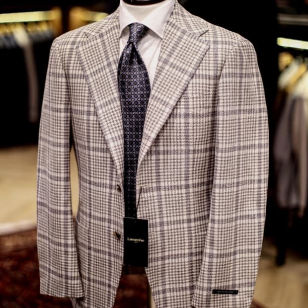 라마르쉐 링자켓 까노니코 멀티 체크 자켓 44사이즈