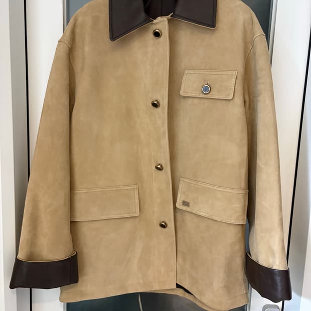 르하스 스웨이드 배색 자켓