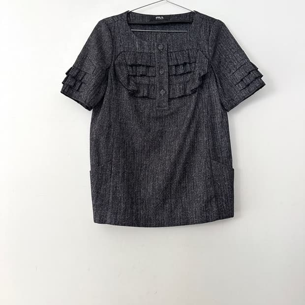 JILL STUART frill formal top / charcoal