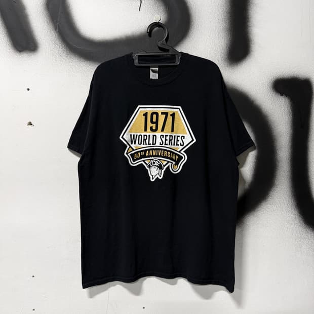 Gildan 길단 피츠버그 파이레츠 월드시리즈 우승 반팔 티셔츠