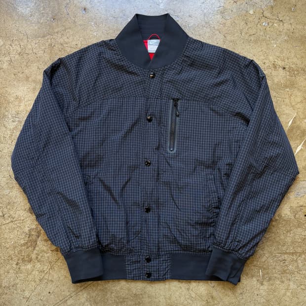 나이키 테크 우븐 체크 블루종 재킷