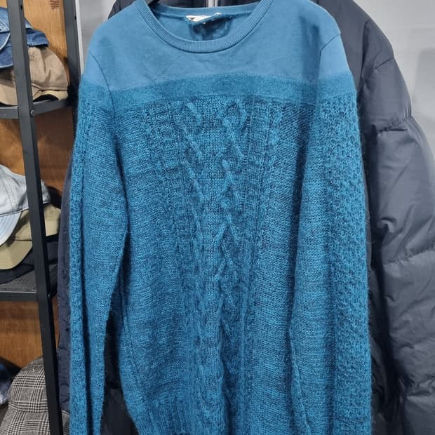 디젤(신세계정품) 남녀공용 알파카 꽈배기 울니트 s(국내90~95)