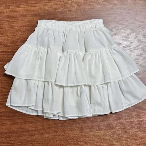화이트 여름 캉캉 스커트