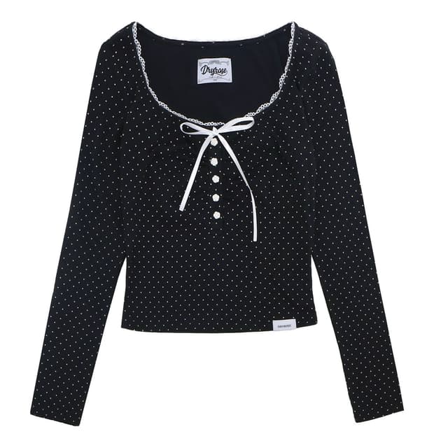 드라이로즈 벨라 도트탑 블랙