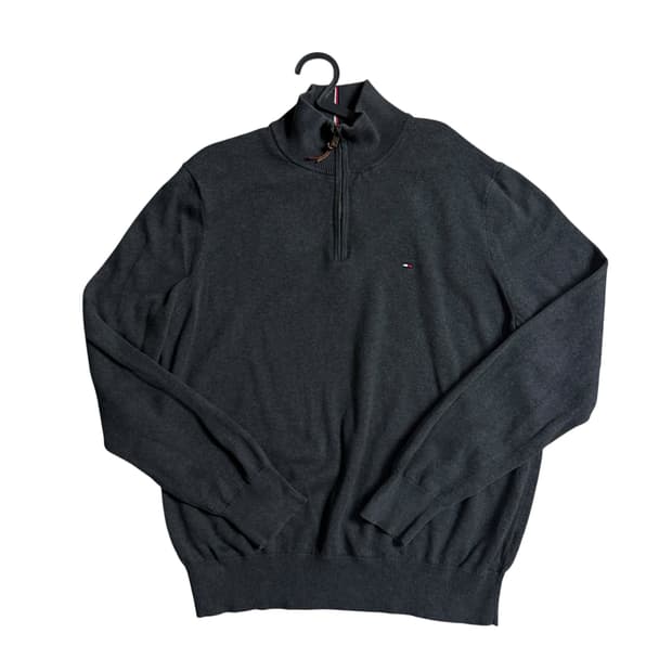 타미힐피거 니트 반집업