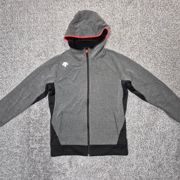 데상트 남성 기모 집업후드 자켓 100