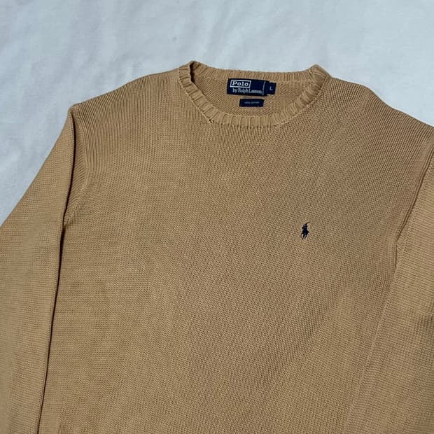 L 폴로랄프로렌 코튼 라운드넥 니트
