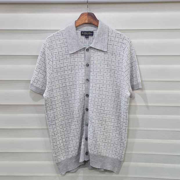 브룩스브라더스 트로피컬 바스켓 숏 슬리브 폴로가디건- M