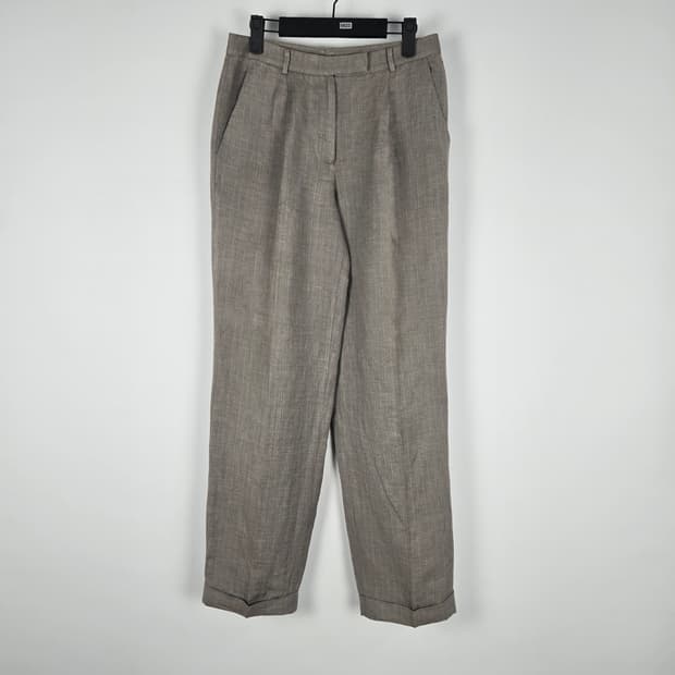 0948 타임 헤링본  마블랜딩  핀턱 슬랙스 바지