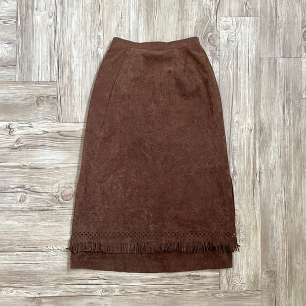 Vtg 스웨이드 웨스턴롱 스커트