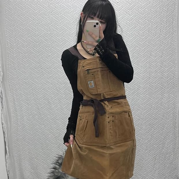 칼하트 빈티지 워크 캔버스 앞치마 C09034