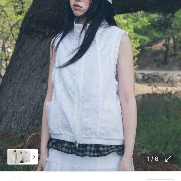 뚜오미오 프릴 조끼 베스트 EYELET FRILL VEST size 2