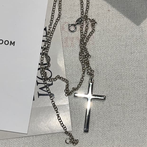 실버925 크로스팬던트 네크리스 남자목걸이