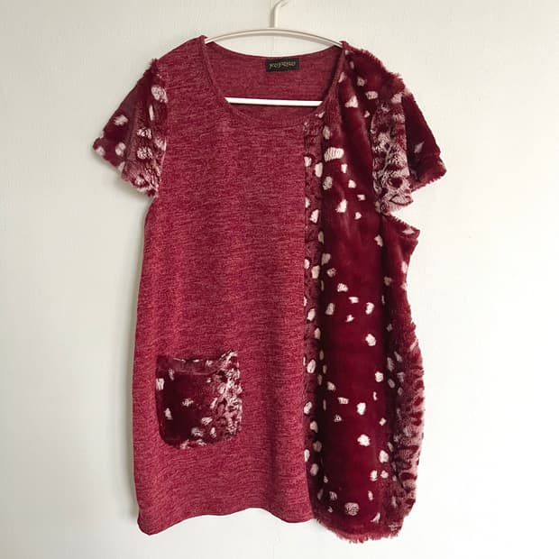 Red dot terry dress