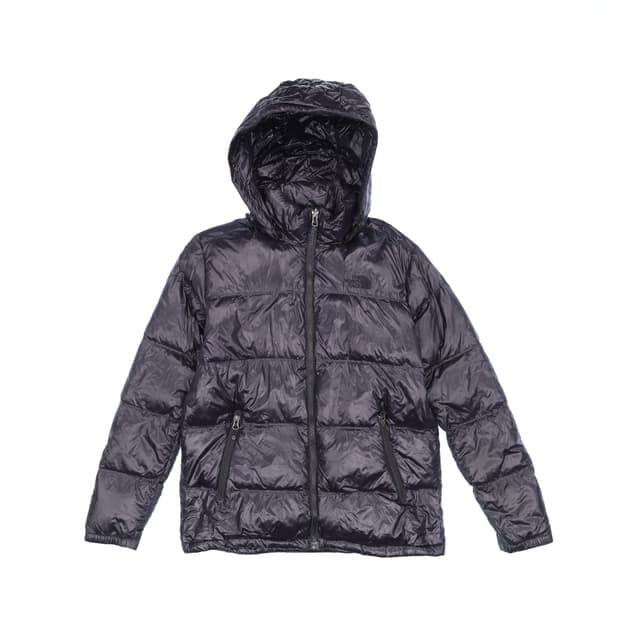 90 노스페이스 올블랙 유광 패딩 N7317