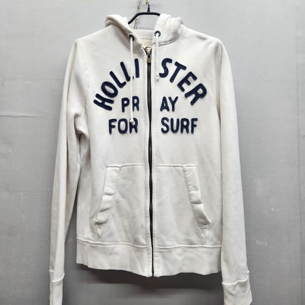 홀리스터 빈티지 빅로고 자수 후드집업 L