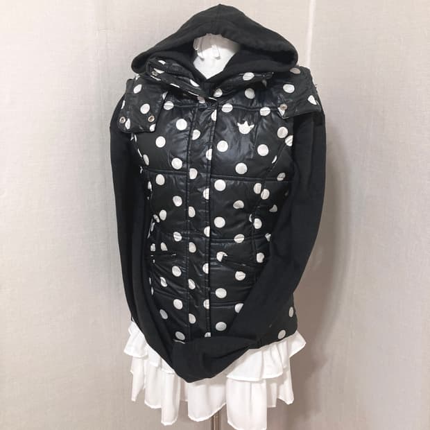 아디다스 올드스쿨 도트 패딩조끼 XS