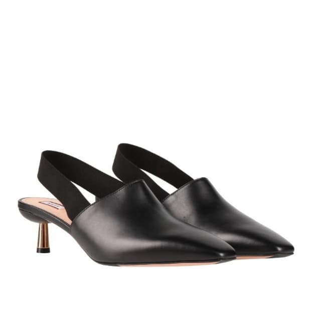 발리(Bally) 송아지 가죽 슬링백 펌프스 힐 샌들