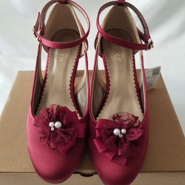 엑시즈팜 레드 구두 