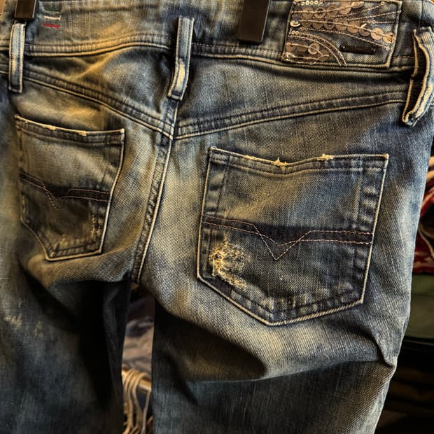 디젤 마틱 로우 라이즈 한정판 청바지