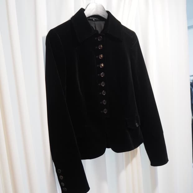 띠어리 벨벳 자켓