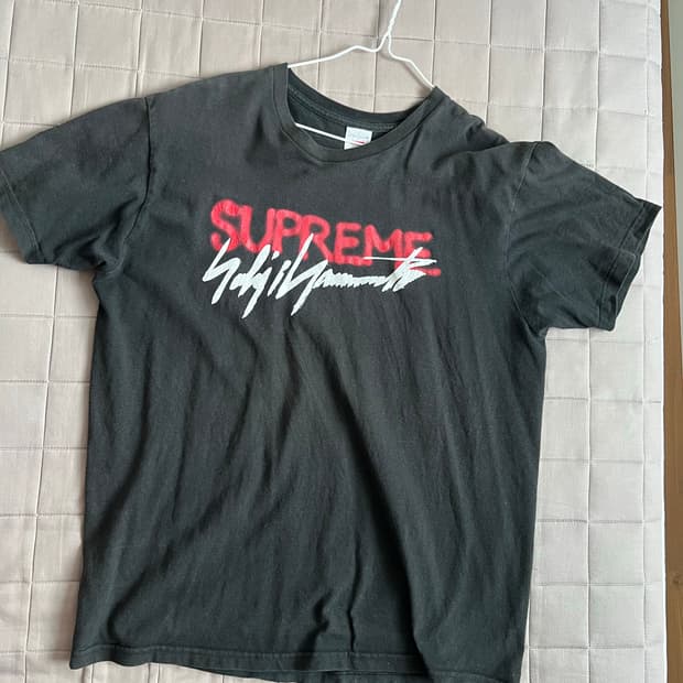 슈프림 x 요지 야마모토 그래픽 티셔츠 L