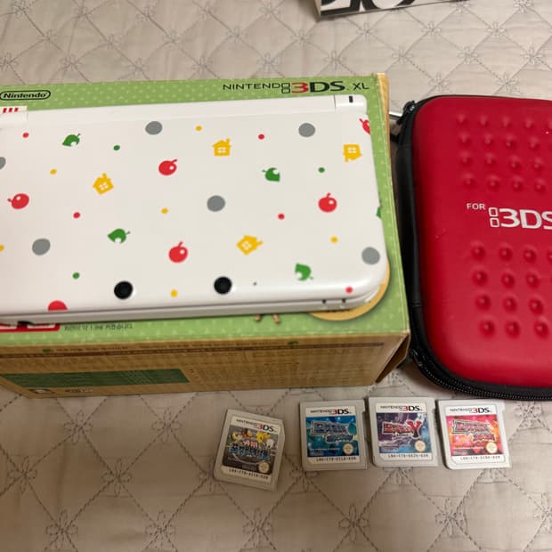 닌텐도 3DS XL 튀어나와요 동물의숲 에디션 풀박스