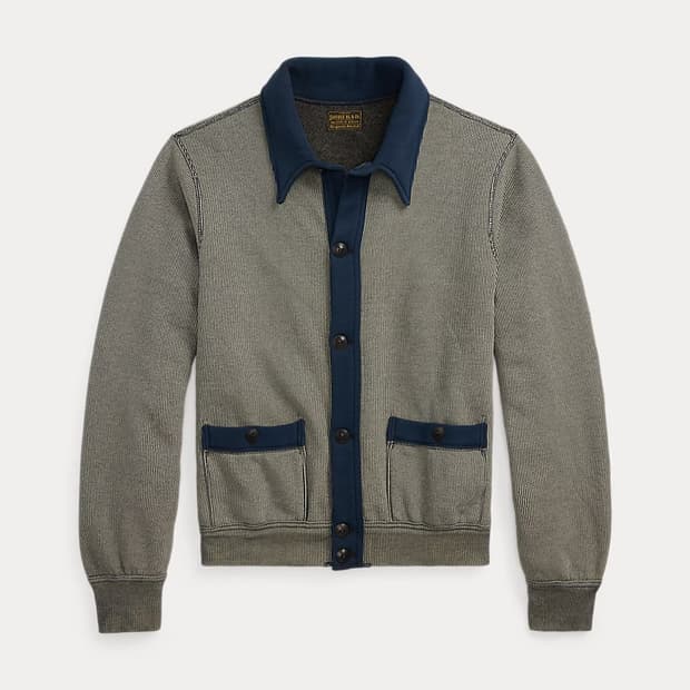 RRL 스트라이프 자카드 니트 가디건