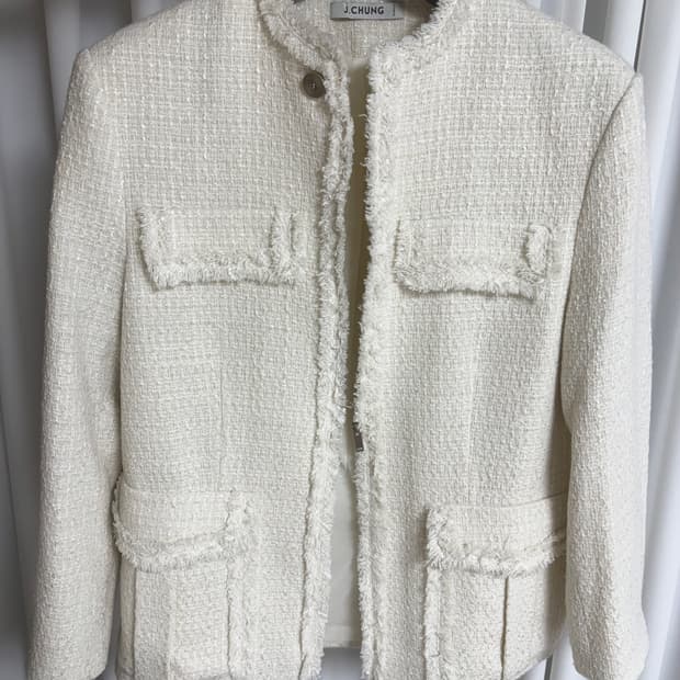 제이청 anubis 트위드 자켓 아이보리