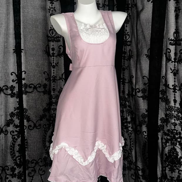 #Virally pink frill detail dress