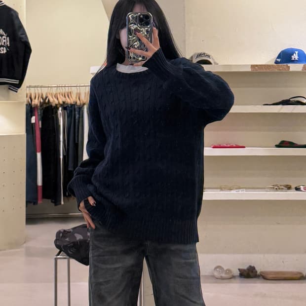 폴로 랄프로렌 케이블 니트 코튼 스웨터 U1697