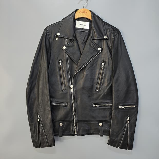 비바스튜디오(vivastudio) 램스킨 라이더 가죽자켓 블랙 S