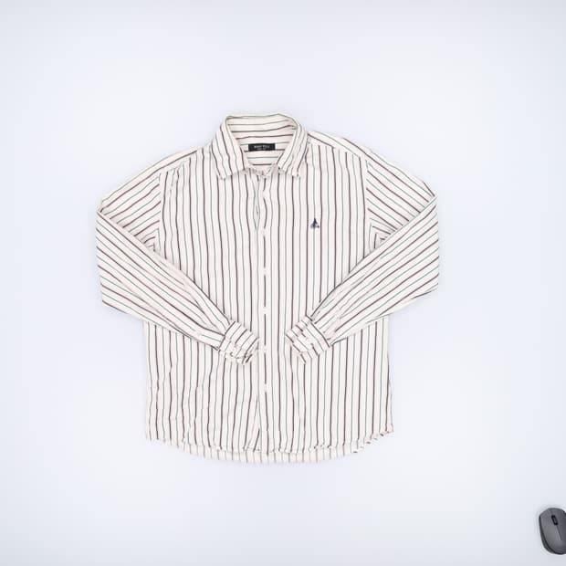 [100] 빈폴 스모로고 스트라이프 카라 셔츠 남방 1222J